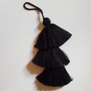 MOON WATER CO. Midnight Black Pom Tassel - Artisan Made